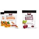 Force Factor Better Turmeric 120 Soft Chews & Total Beets 60 Soft Chews Bundle for Joint and Heart Health