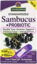 Looduse vastus Sambucus + probiootikum | Uus 2-in-1 Double Your Immune Support | 32 000mg Standarditud Värske Elderberry Duo Cap koos 10 miljardi CFU probiootikumiga | Gluteenivaba, mitte-GMO | 60 Vegankapslit