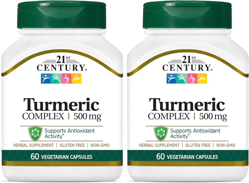 21st Century Turmeric Complex Vegetarische Kapseln, 60 Count (Pack von 2)