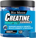 Creatine Monohydrate Gummies 5000mg for Men & Women, Chewables Creatine Monohydrate for Muscle Strength, Muscle Builder, Energy Boost, Pre-Workout Supplement(120 Count)- Blueberry Flavour