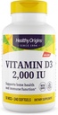 Zdravý pôvod Vitamín D3, 2000 IU, počet 240