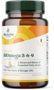BIOACTIVE NUTRIENTS BiOmega 3-6-9 Supplement Softgels för kvinnor och män - Omega 3 6 9 - Komplex av den bästa fisken, linfröolja och Borage Oil Supplements - 1200mg - 90 Softgels