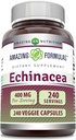 Amazonės formulės Echinacea supplementary 124; 400 Mg per Tarnavimo Bendrijoje 124; 240 Veggie Capsules ® 124; Non-GMO ® 124; Gluten- Free ® 124; Pagaminta JAV