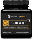 Youtheory Men's Shilajit - 250 mg Shilajit Capsule - Integratore di energia - Supporta Stamina & Endurance* - Gluten, Dairy & Soy Free - 60 Veg Capsule