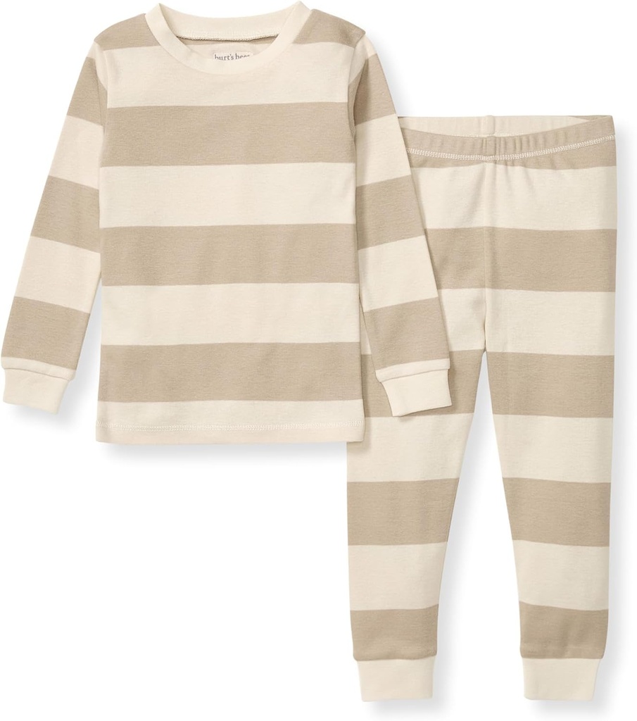 Burt's Bees Baby Boys 2- Piece langermet te og bukser økologisk bomull Pajama sett