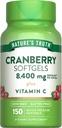 Vitamin C Softgels ilə Nature's Truth Cranberry - 8400mg | 150 Pills | Urinary Tract Health Support / Qeyri-GMO & Gluten Pulsuz