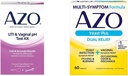 AZO Urinary Tract Infection Test Strip + Vaginal pH Test Kit + Infección de lévedo e Tablets de alivio de Symptom vaxinal, 60 Count