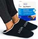 Gel Ice Pack Slippers - Ger varm och kall terapi för fotsmärta, neuropati smärtlindring för fötter, gikt lättnad, svullna fötter, Plantar Fasciitis och Heel Spurs - En storlek passar mest (svart)