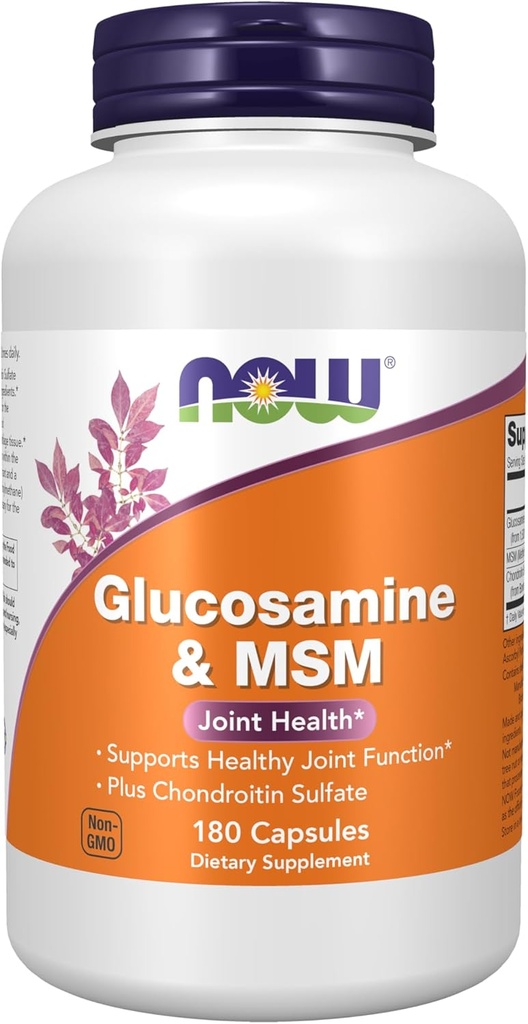 Now Foods Supplements, Glucosamina & HSH plus Chondroitin Sulfate, Joint Health*, 180 Veg Cápsulas