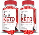 Indokolt laboratóriumok (2 Pack Activbush Keto Acv Gumies Advanced Formula 1000MG Active Boost Pomegrane Beet Juice Powder B12 Vegan Non GMO 120 Gumies