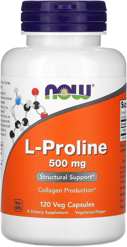 Proline, 500 mg, 120 Vcap przez Now Foods (opakowanie po 4)