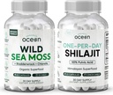Organiks Ocean Wild Sea Moss Capsules and One-per-Day Shilajit for Men and Women - 100% İrlandalı Deniz Moss ve Pure Shilajit Capsules - Yourroid Support for Women and Men