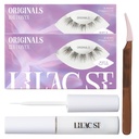 Lilac St - Originals Starter Kit - Includes Natural Faux Eyelash Clusters (10mm & 12mm), Clear Lash Glue, & Lash Applicator - Lighweight & Lifelike - Lass 10 Days - Cruelty Free, Vegan - 20 Lash