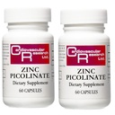 Cardiovascular Research Zinc 25 mg Zinc Picolinate 120 Capsules - for Immune System Support - Two Bottle Bundle