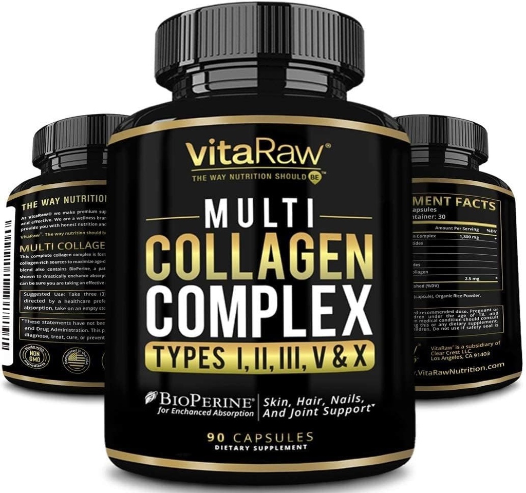 Collagen Pyles 1800 mg - multiple Collagen Supplement (I, I, I, I, I, I, I, V, & X) Gras Fed Not GMO Collagens Collitishs Piles for my, sliples and Comports - Collaten Protein