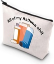 VAMSII Asthma Fighter Gift Inhaler Travel Bag All My Asthma Shit Awareness Medicine Bag