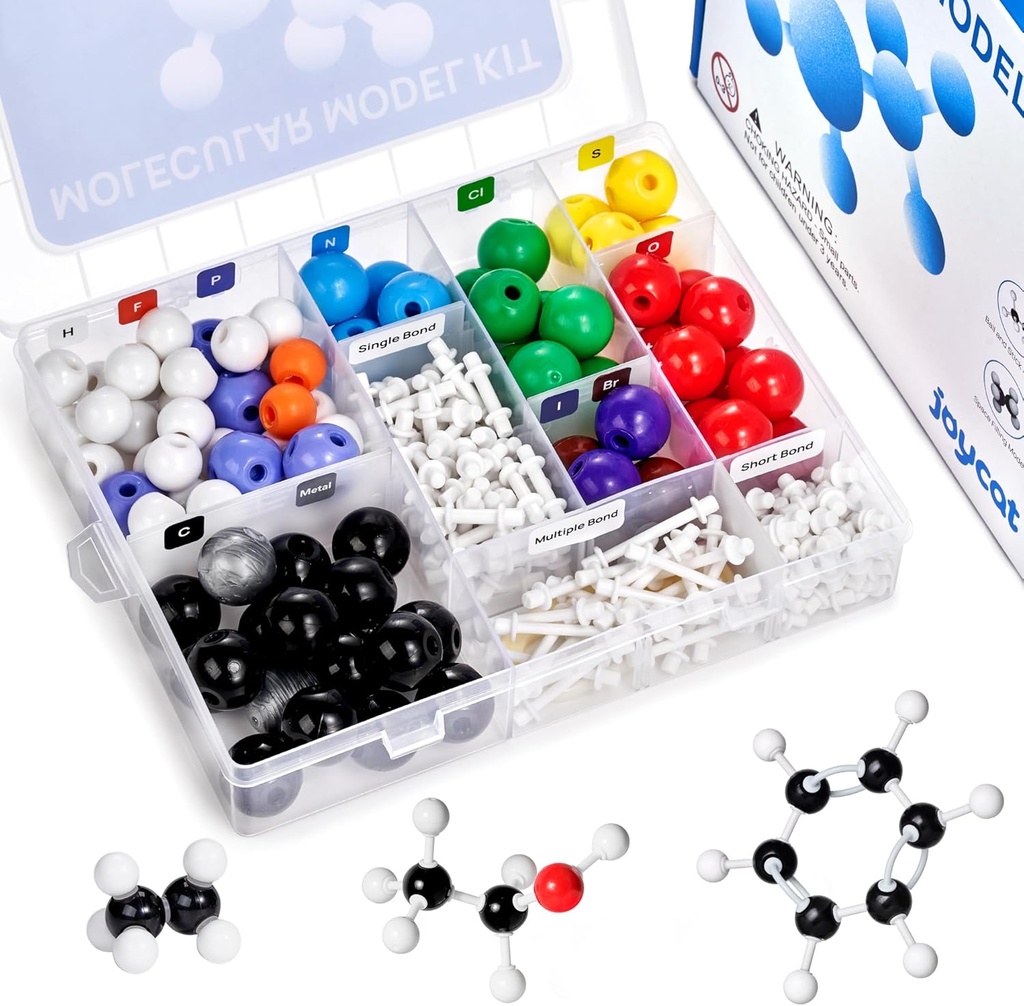 JoyCat Molecular Model Kit (238 gab.), Organiskā ķīmija Molekulu zinātnes dāvanas Oķīmijas un neorganisko valodu studentiem un skolotājiem