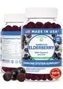 Lunakai USA Made Black Sambucus Elderberry Gummies for Adults & Kids | With Vitamin C & Zinc, Immune Support, Antioxidants, Non-GMO, Daily Supplement, 60 Gummies