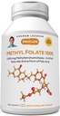 AndREW LESSMAN Methyl Folate 1000mg - 240 Capsules - 1000 mcg L-Methyl Folate, Potent Levels of Essential Vitamin B9. Supports Healthy Heart, Brain, Immune and Pregnancy. من السهل على سواللو كابسوليس