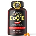 CoQ10-200mg-Softgels, 120 Servings Liposomal CoQ10 PQQ & Black Pepper Extract for Maximum Absorption - Ultra Ubiquinone Coenzyme Q10 Supplement Powerful Antioxidant Supports Hear-t & Energy Boost