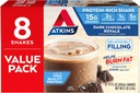Atkins Gluten Безкоштовний білок-Rich Shake, Dark Chocolate Royale, Keto-Friendly, 8 граф (Pack of 1)