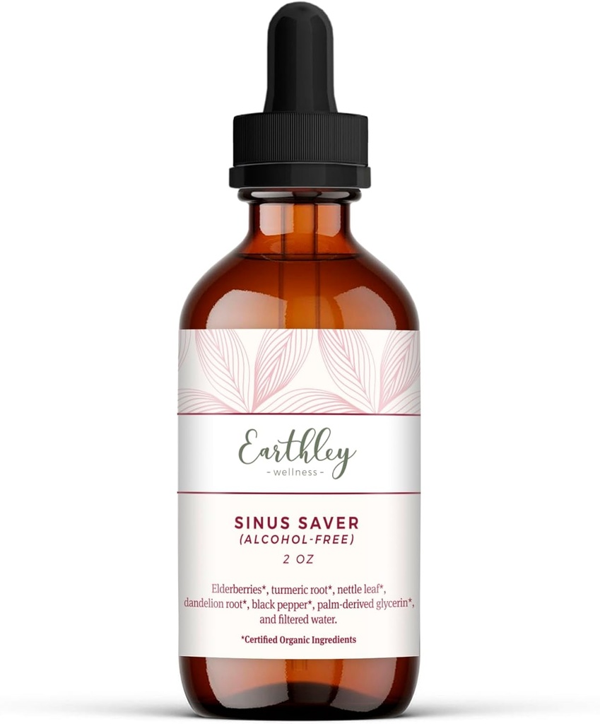 Eartley Wellness Sinus Saver, Natural Remedy, Allergens, Parabens, és tartósítószerek, Segít boost C-vitamin (2 oz, alkohol mentes)