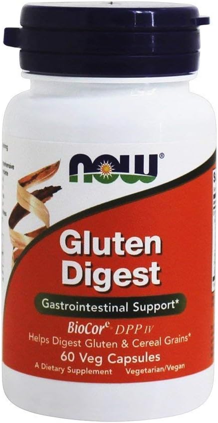 Now Foods - Gluten Digesttro-Intestinal Support - 60 קפסולות צמחוניות