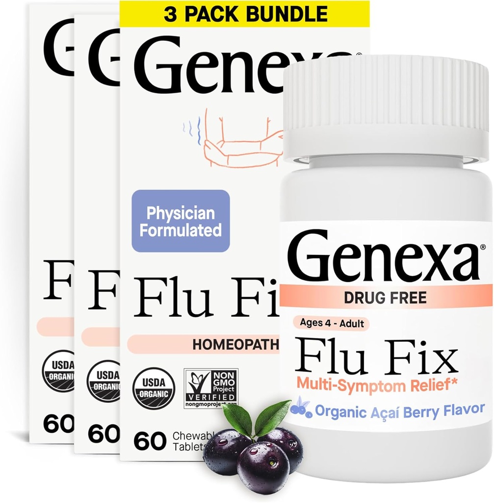 Genexa Flu Fix Multi-Symptoom Griep Remedie voor kinderen & volwassenen 