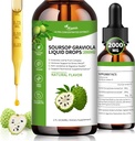 Wanish Organic Soursop Graviola Liquid Drop, Sour Bitters Liquid for Cell Support & Regeneration, Impulso inmune, Liver and Sleep, Herbal Goodness, Sugar/Gluten Free, Natural Flavor, 2 Fl Oz