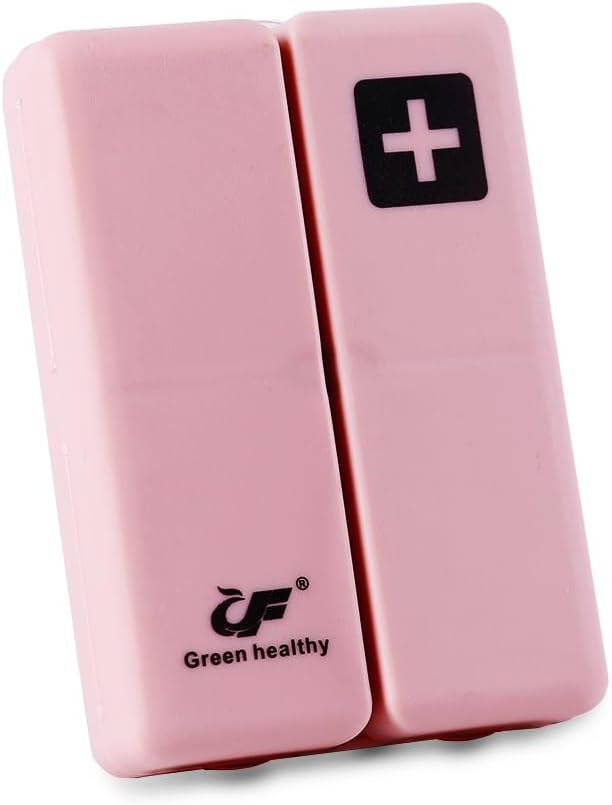 Vsak dan magnetne tablete Box Organizator, 7 Tray Velikost Medicine Case Container, Cute majhne žepne tablete Dispenser Kapsula Opomnik Tracker za zdravila, ribje olje, Dopolnilo, tablete, Roza