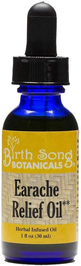 Botanicals Herbal Ear Oil, Natural Ear Drops, Blended with Garlic and Mullein Flowers, for Swimmers and Wax Removal Kids, Adults, Baby, 1oz Bottle