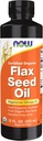 NOW Foods Supplements, Certified Organic Flax Seed Oil Liquid, Cold-Pressed och Unrefined, 12-Ounce