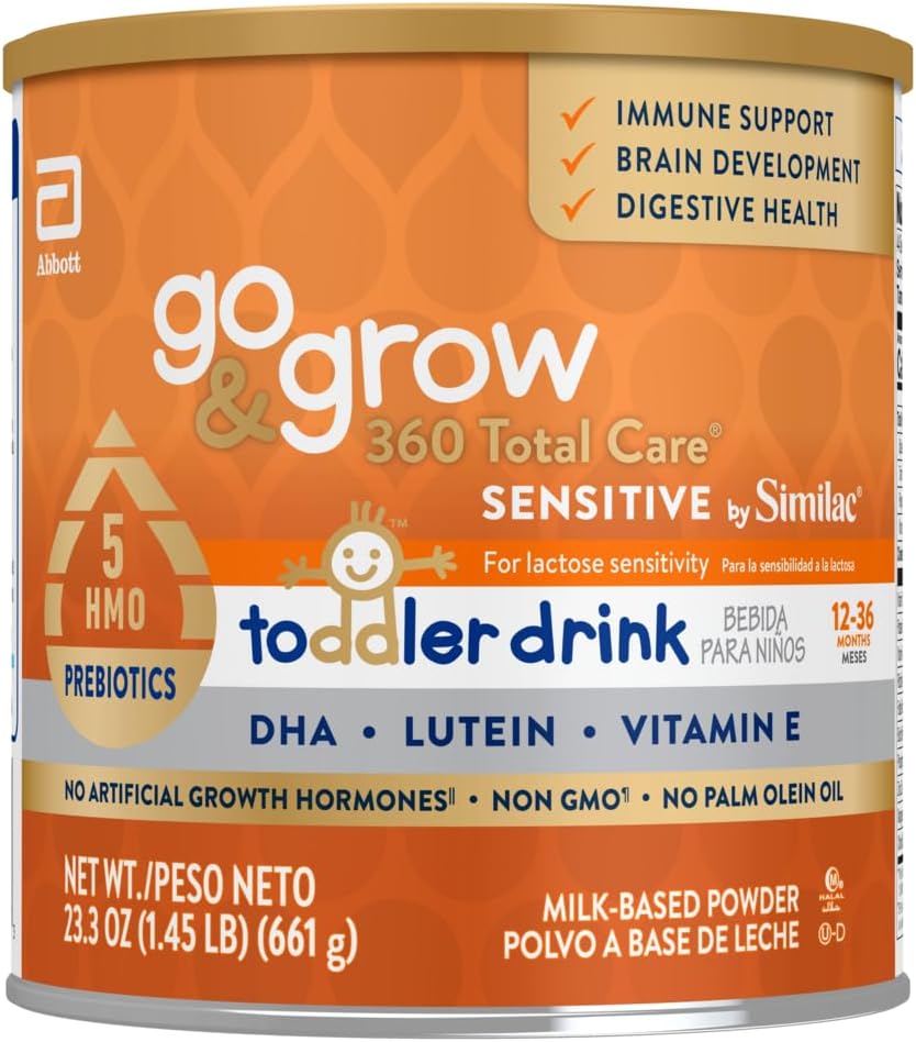 Go & Grow 360 Total Care szenzitive by Animac Toddler Nutritional Drink With 5 HMO, Powder, 23.3- oz Can