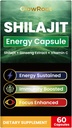 Shilajit Capsules, High Grade Shilajit from Himalaya, Abundant Fulvic Acid & 85+ Trace Minerals, Gluten Free, No Added Sugar Shilajit Capsules for Men and Women
