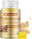 Nattokinase Supplement 8,000 FU（400mg） Per Serving, Hawthorn & Beet Root Extract, Nattokinase Gummies Traditional Natto Extract Source, 60 Counts