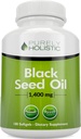 Black Seed Oil Kapsule 1400mg, 180 Softgels, 3 Mesiac Zásoba - Cold Pressed Nigella Sativa, Bohaté na Omega 6, 9 & TQ, Black Cumin Seed Oil, Immune Support, kĺby a zažívanie
