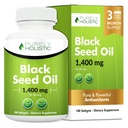 Purely Holistic Black Seed Oil Capsules 1400mg, 180 Softgels, 3 Month Supply - Cold Pressed Nigella Sativa, Rich in Omega 6, 9 & TQ, Black Cumin Seed Oil, Immune Support, Joints and Digestion