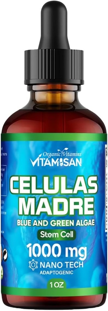 Celulas Madres Stem Cell Support, Plant- based, Adaptogen Blend, Cordyceps, Rhodiola Rosea, Afa, Astragalus, B Complex, Reishi, Ganoderma, Blue- Green Algae, Spirulina, 1000mg Natural 13 Klíčové složky.