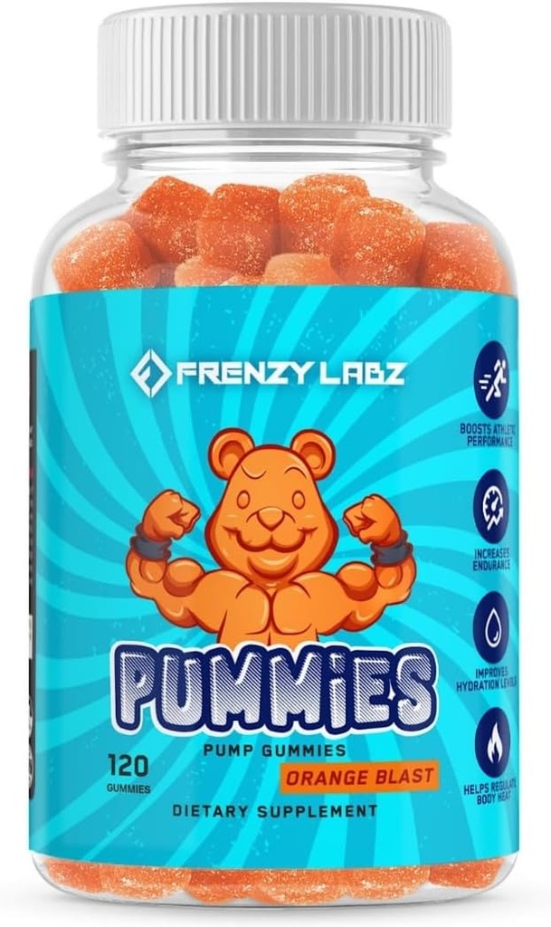 Pummies - Performance Gummies - Glycerol Pre-Workout - משאבות שרירים -Hydration - Endurance - אתלטיק ביצועים - Caffeine חינם - 120 חניכיים