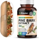 BIO KRAUTER Pine Bark Extract Capsules 400 mg - 100 Conde - Suplemento antioxidante - 95% Proanthocyanidinas - Pine Bark Supplement - Vegan, sen recheos