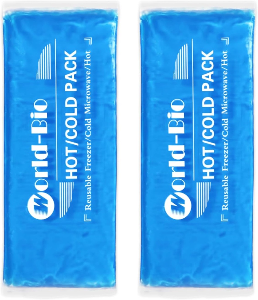 Gel Soft Flexible Ice Packs for Injuries Reusable, 2Pack-12" X 4.7", Freezer Cold Pack, Hot Cold Compressing Gel Pad for Neck, Ankle, Knee, Leg, shoulder, Elbow, Wrist, Feet Injury Pain Relief