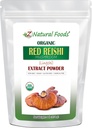 Z Natural Foods Reishi Organic Extract de praf de ciuperci - Greutate 1 lb - Extract Premium concentrat pentru susținerea sănătății imune, Energize dimineața ta prin adăugarea la cafea și ceai