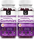 Glucosamine Chondroitin Gummys配有MSM和Melderberry的外力-灵活性支持,成人、男女抗氧化剂免疫支持补充剂-60 Condroitin Gummys(2包)