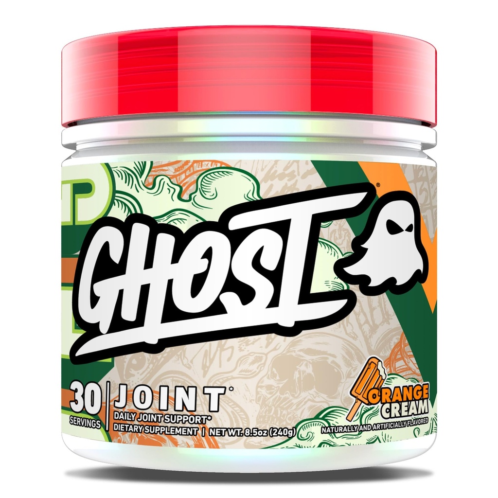 GHOST Joint Supplement, Orange Cream (30 Servings) - Daily Joint Maintenance Supplement for Men & Women - Glucosamine HCL, Chondroitin Sulfate & Curcumin - Cartilage, Bones & Joint Support