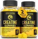 Atlantis Nutrition Creatiini Monohydraatti Gummies for Strength & Athletic Per Serving - 5g Creatiini Per Serving - Rakentaa lihas, parantaa suorituskykyä ja kestävyyttä &amp; parantaa jumppa Recovery - 120