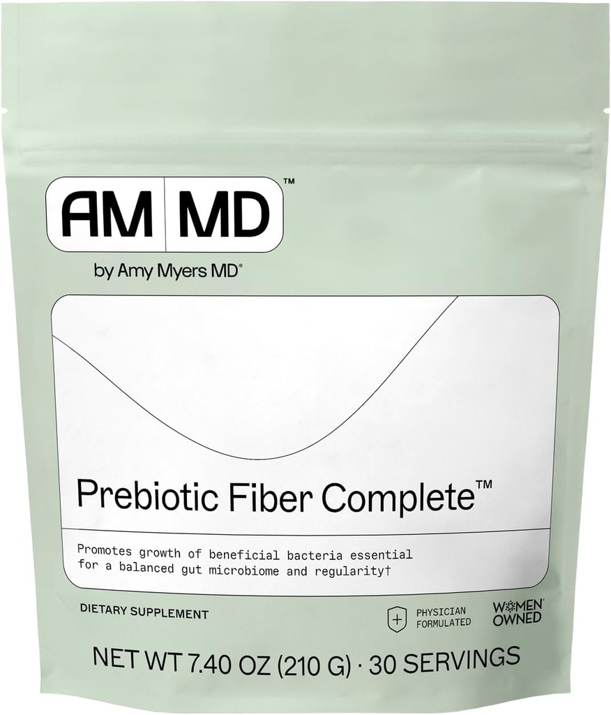 Amy Myers MD Prebiotic Fiber Powder - Gut Duck - Organik Acakia Fiber - Keto Friendly - Gluten Free, Egg Free, Non-Dairy, Non- GMO - 30 Servings