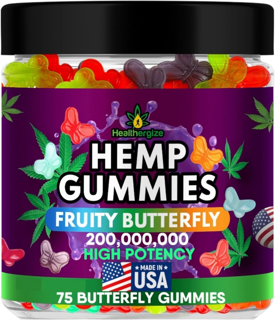 Hemp Gummies aceite de cánabo de alta potencia Infundidos, suaves edibles osos Gummy, paz e relaxación, serene Calm Bedtime, Omega 3 6 9- Made en Estados Unidos
