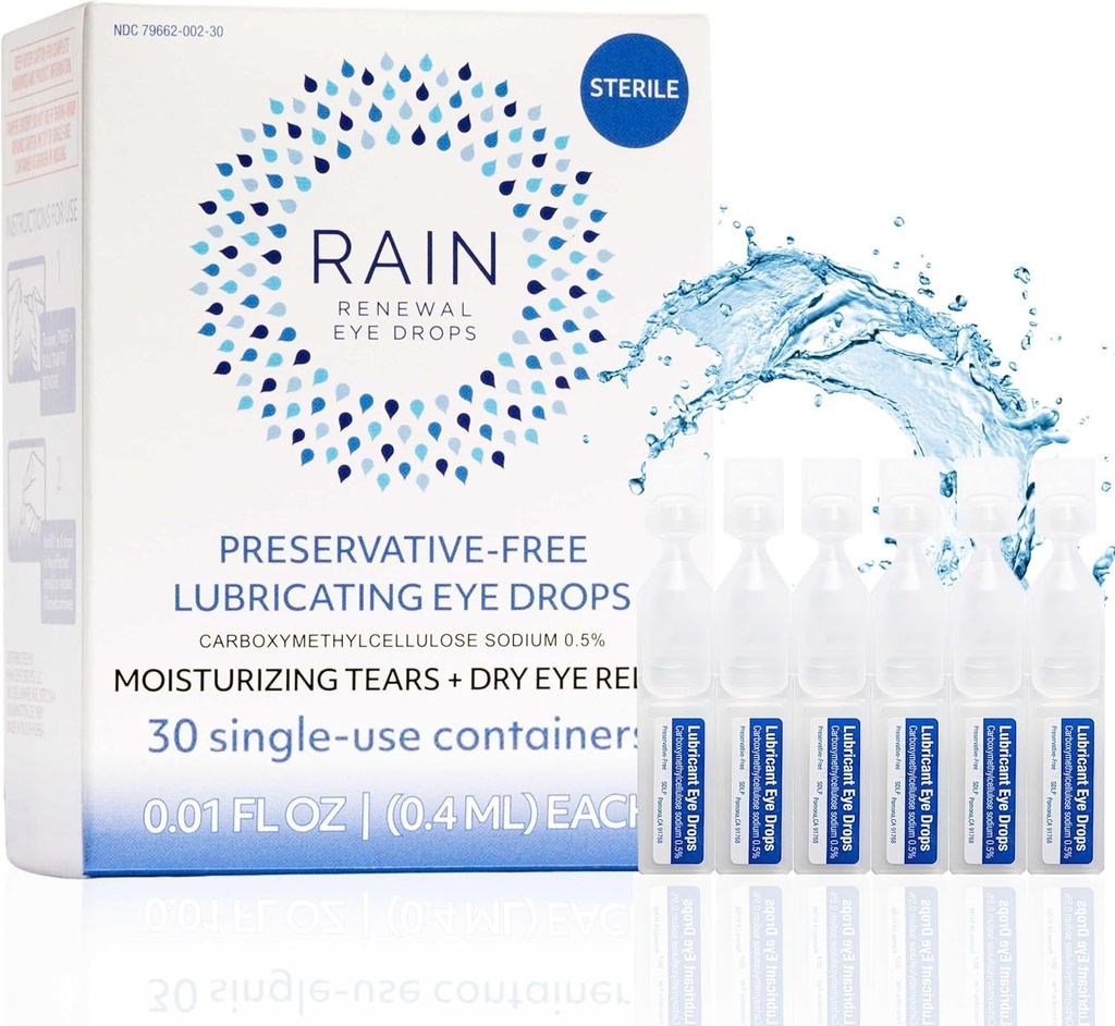 Rain Reservative Free Eye Drops for Cheavy Dry Eyes .