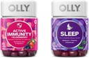 OLLY Gummy Active Immunity + Elderberry 45 Gummies, Sleep Gummy Occasional Sleep Dukung 50 Count