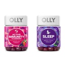 OLLY Gummy Active Immunity+Elderberry 45 Gummies, Sleep Gummy Occasional Sleep Support 50 Count